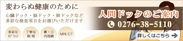 人間ドックのご案内 心臓ドック・脳ドック・肺ドックなど多彩な検査